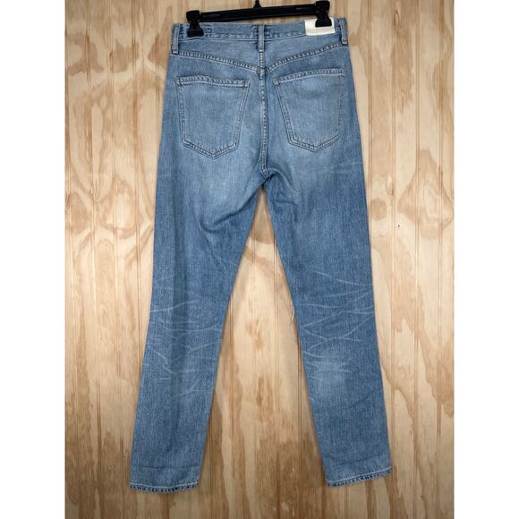 Citizens of Humanity Liya Size 25 High Rise Crop Distressed Button Fly Denim - Picture 4 of 9